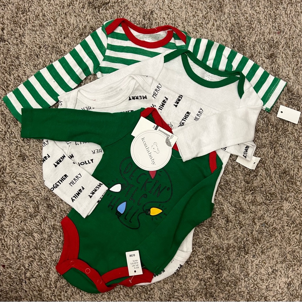 002 SET:  Koalababy 4 piece romper set size 0-3 mos